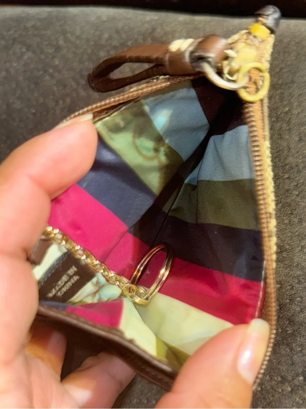 Coach Legacy Brown Card Holder with Unbranded Key Ring - Picture 4 of 6